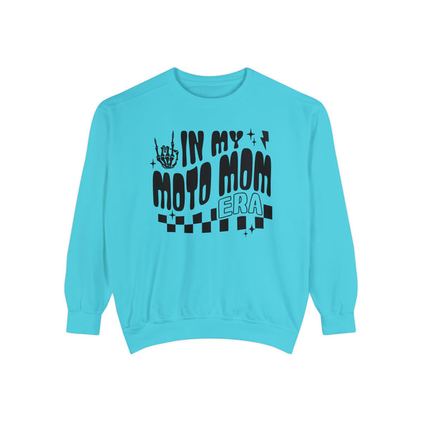 In My Moto Mom Era Unisex Garment-Dyed Sweatshirt | Funny MX Motocross Moto Mom Race Day Sweatshirt