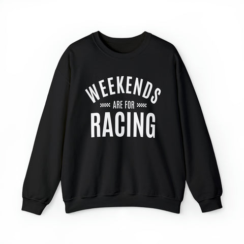 Weekends Are For Racing Adult Unisex Heavy Blend™ Crewneck Sweatshirt