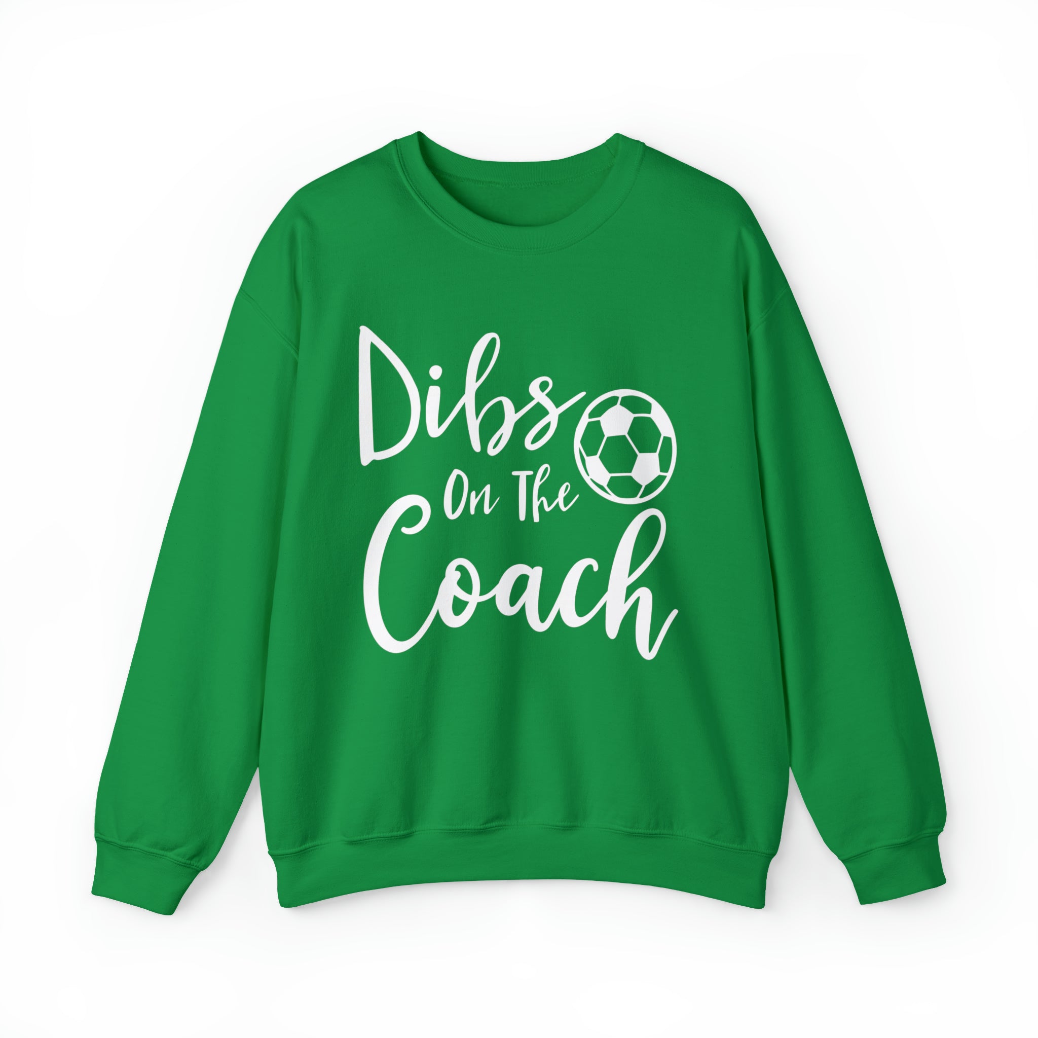 Dibs on the Soccer Coach Adult Unisex Heavy Blend™ Crewneck Sweatshirt | Soccer Coach's Wife Sweatshirt | Dibs on the Coach with Soccer Ball