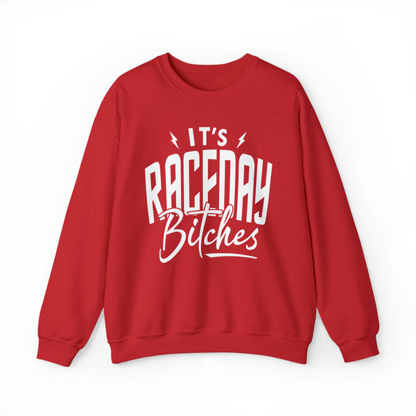 It's Raceday Bitches Adult Unisex Heavy Blend™ Crewneck Sweatshirt | Soft and Cozy Race Day Sweatshirt