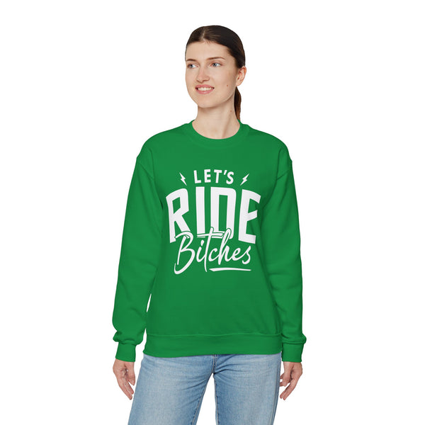 Let's Ride Bitches Adult Unisex Heavy Blend™ Crewneck Sweatshirt | Soft and Cozy Riding Day Sweatshirt