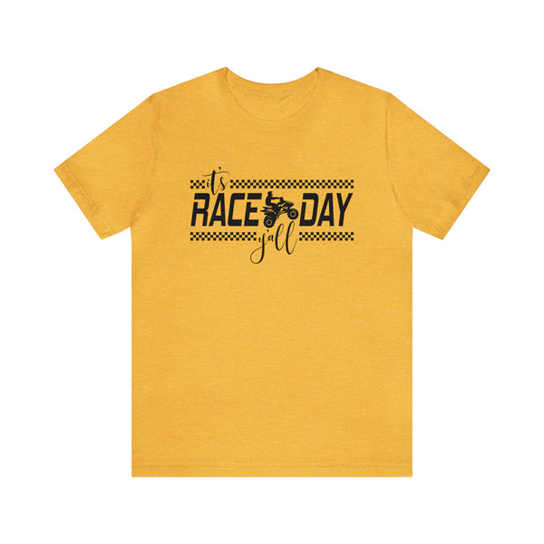 It's Race Day Y'all - Quad Adult Unisex Jersey Short Sleeve Tee | MX Motocross Moto Races Shirt | Quad Racing Tee