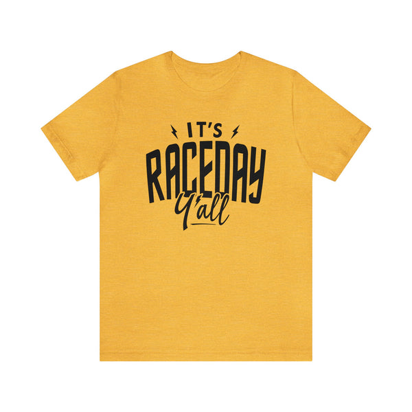 It's Race Day Y'all Adult Unisex Jersey Short Sleeve Tee | Moto Car Dirt Track Races Shirt | Race Day Tee