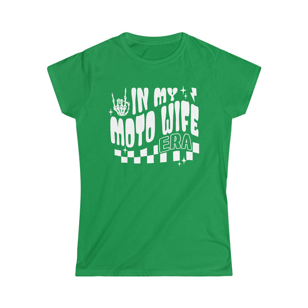 Ladies In My Moto Wife Era Softstyle Tee | Ladies Fit Race Day T-Shirt | Ladies MX Motocross Moto Wife Shirt