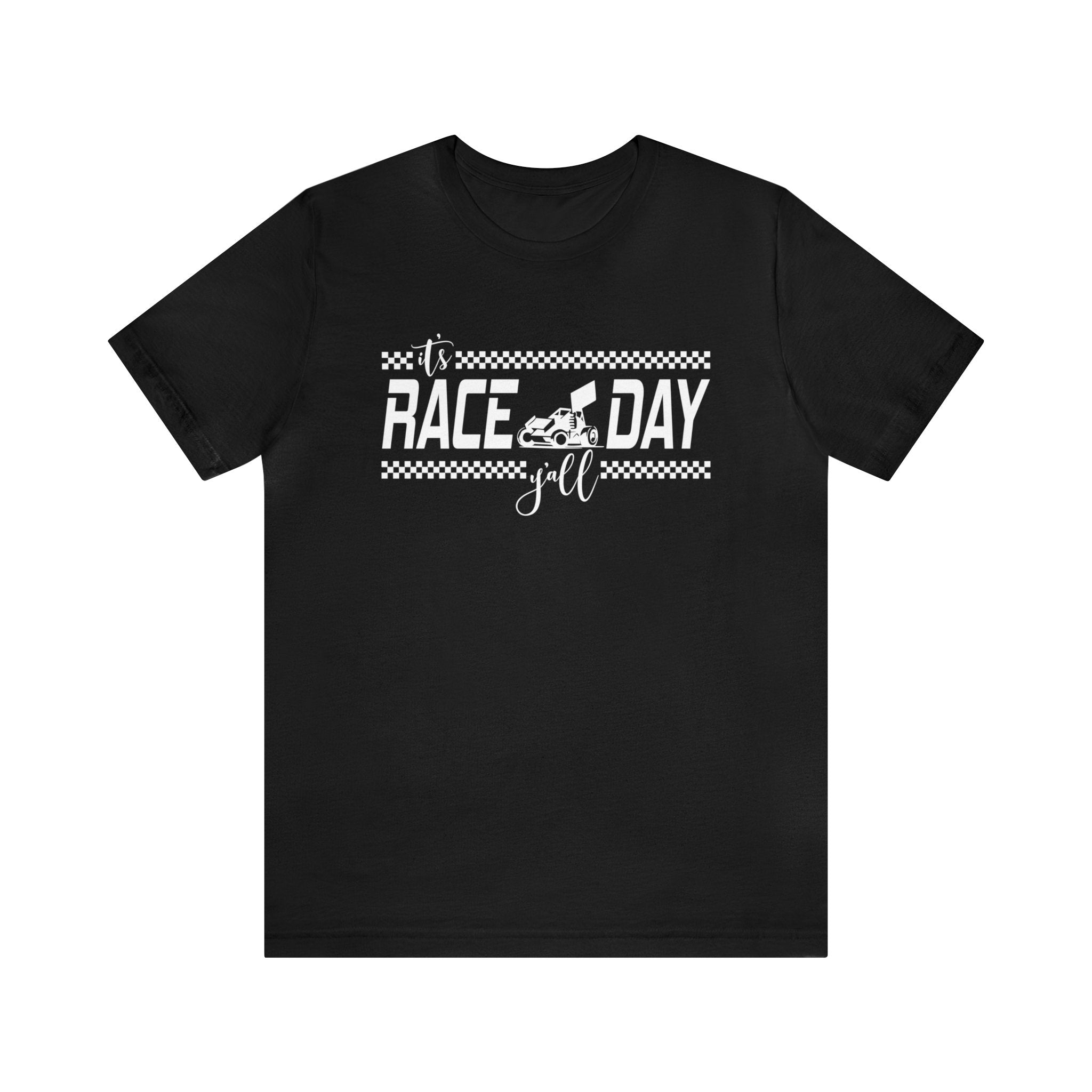 It's Race Day Y'all - Sprint Car Adult Unisex Jersey Short Sleeve Tee | MX Motocross Moto Races Shirt | Dirt Bike Racing Tee