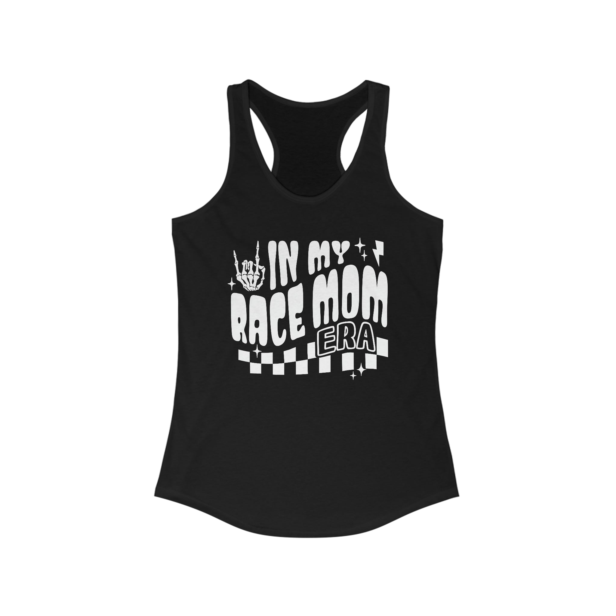 Ladies In my Race Mom Era Ideal Racerback Tank | Race Mom Race Day Racerback Tank Top