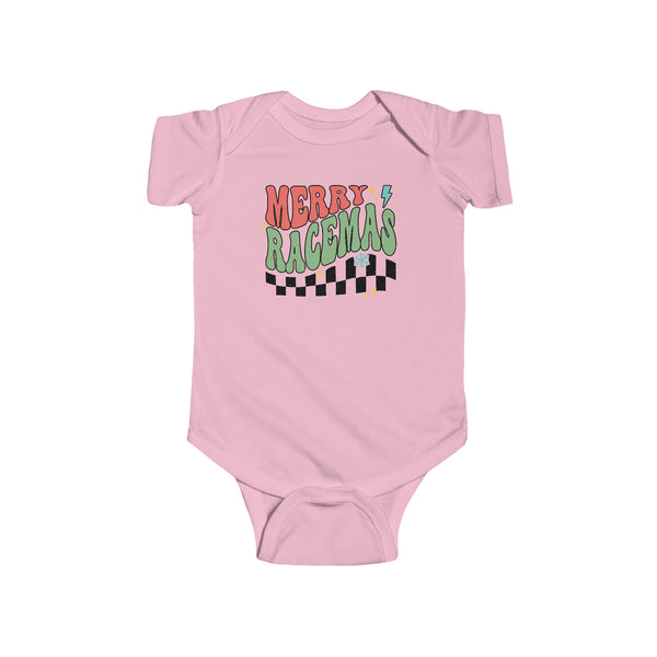 Merry Racemas Infant Fine Jersey Bodysuit | Kids Race Shirt | Race Baby Merry Christmas Bodysuit