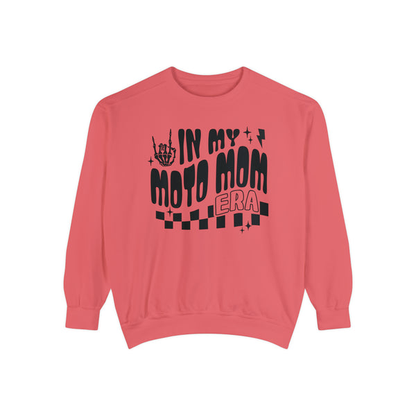 In My Moto Mom Era Unisex Garment-Dyed Sweatshirt | Funny MX Motocross Moto Mom Race Day Sweatshirt