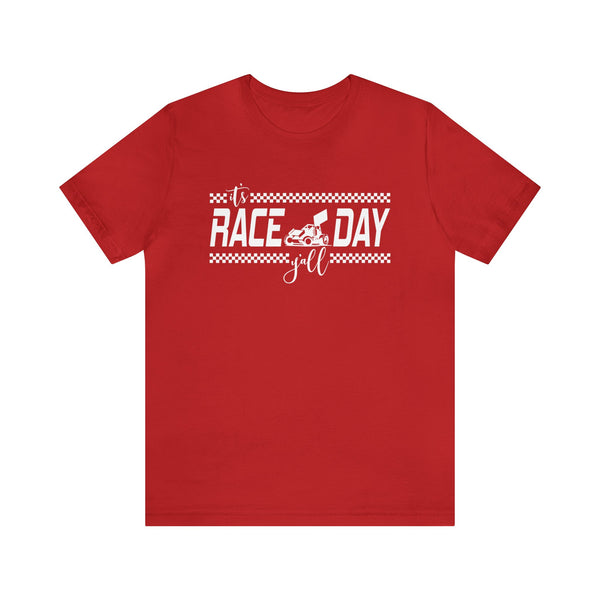 It's Race Day Y'all - Sprint Car Adult Unisex Jersey Short Sleeve Tee | MX Motocross Moto Races Shirt | Dirt Bike Racing Tee