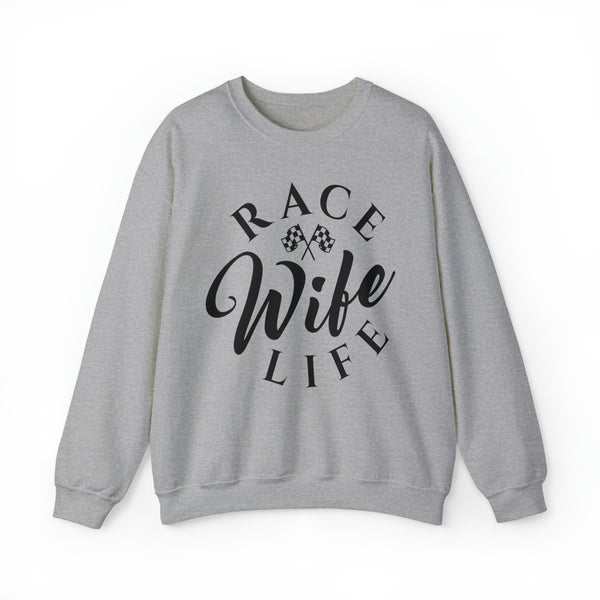 Race Wife Life Adult Unisex Heavy Blend™ Crewneck Sweatshirt | Race Wife Sweatshirt