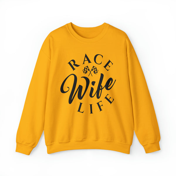 Race Wife Life Adult Unisex Heavy Blend™ Crewneck Sweatshirt | Race Wife Sweatshirt