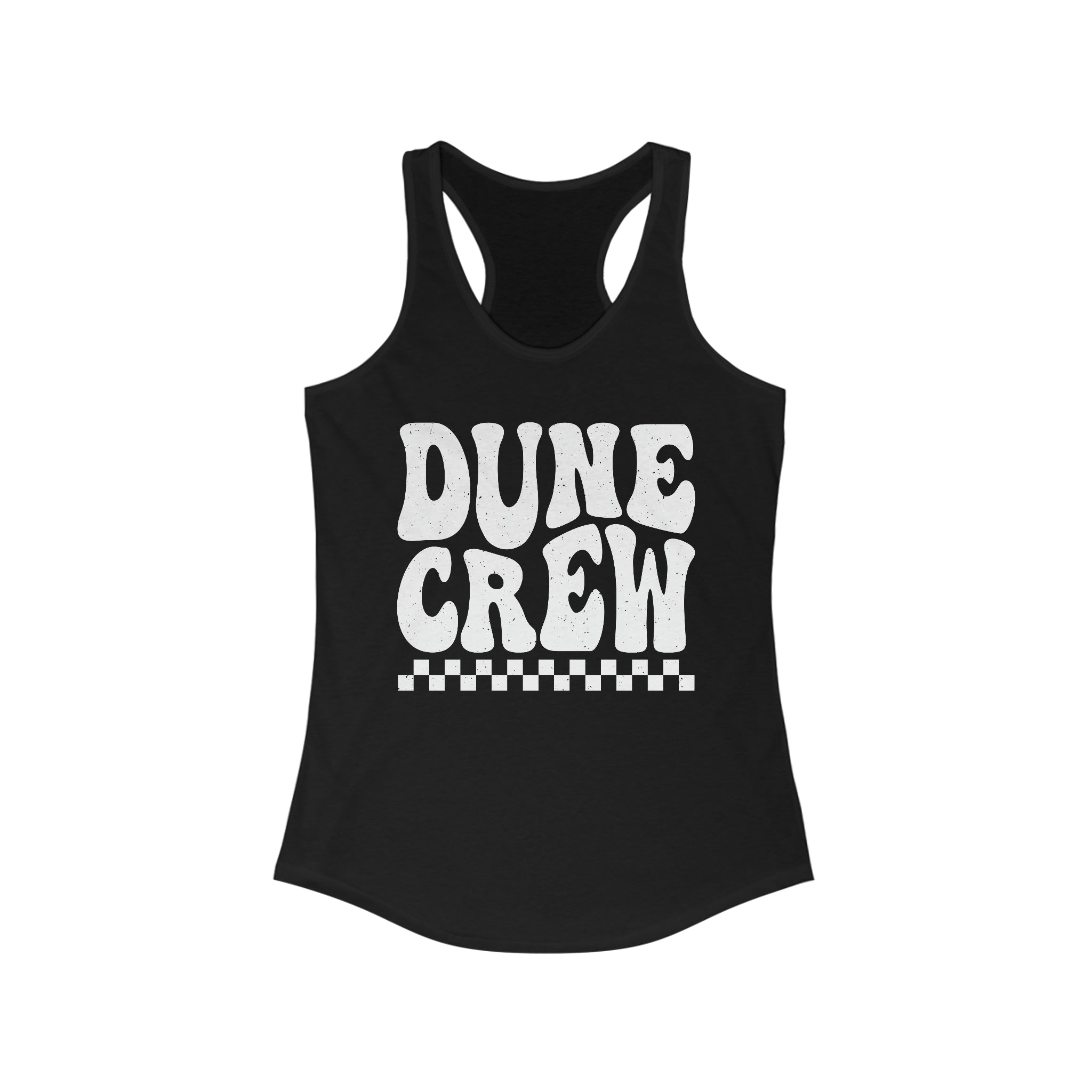 Ladies Retro Dune Crew Ideal Racerback Tank | Dunes Camping Moto SxS ATV UTV Racerback Tank Top