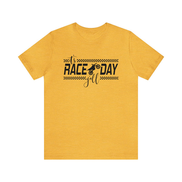 It's Race Day Y'all - Dirt Bike Adult Unisex Jersey Short Sleeve Tee | MX Motocross Moto Races Shirt | Dirt Bike Racing Tee
