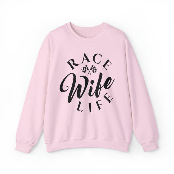 Race Wife Life Adult Unisex Heavy Blend™ Crewneck Sweatshirt | Race Wife Sweatshirt