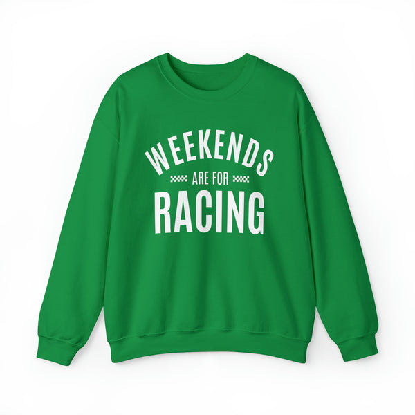 Weekends Are For Racing Adult Unisex Heavy Blend™ Crewneck Sweatshirt