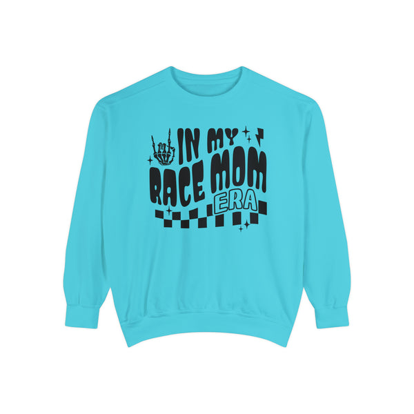 In My Race Mom Era Unisex Garment-Dyed Sweatshirt | Funny Race Mom Race Day Sweatshirt