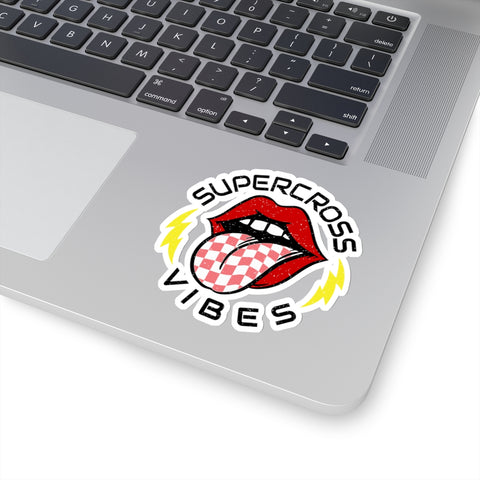 Supercross Vibes Kiss-Cut Stickers for Indoor Use