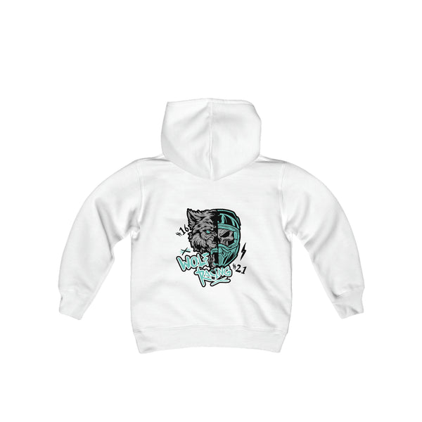 Wolf Racing Logo Youth Heavy Blend Hooded Sweatshirt