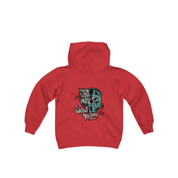 Wolf Racing Logo Youth Heavy Blend Hooded Sweatshirt