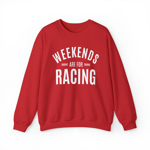 Weekends Are For Racing Adult Unisex Heavy Blend™ Crewneck Sweatshirt