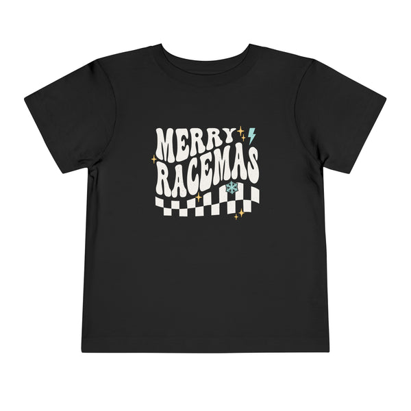 Merry Racemas Toddler Short Sleeve Tee | Kids Race Shirt | Race Toddler Christmas T-Shirt