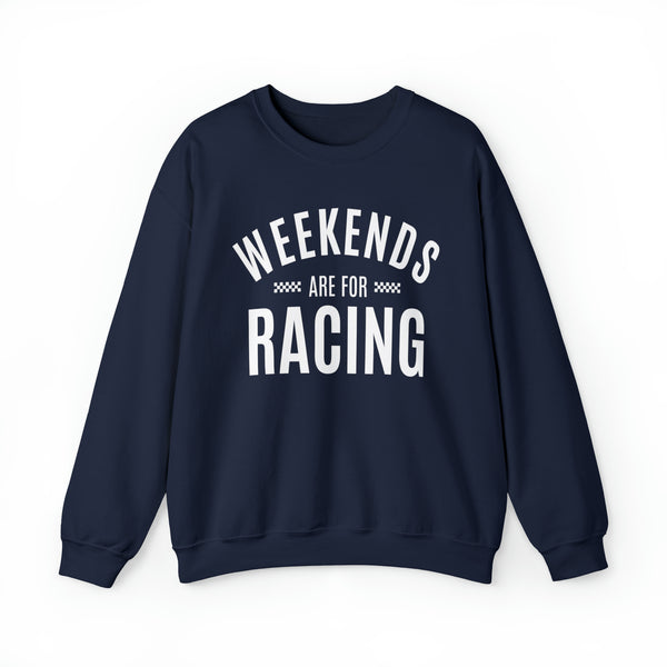 Weekends Are For Racing Adult Unisex Heavy Blend™ Crewneck Sweatshirt