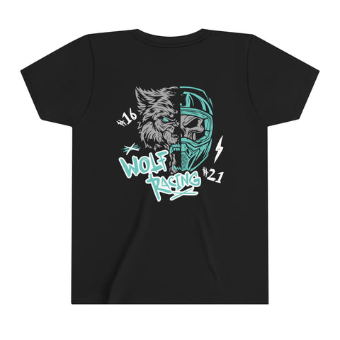 Wolf Racing Logo Youth Short Sleeve Tee | Kids Race Day T-Shirt