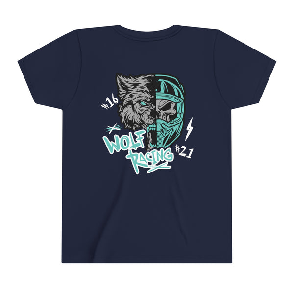 Wolf Racing Logo Youth Short Sleeve Tee | Kids Race Day T-Shirt