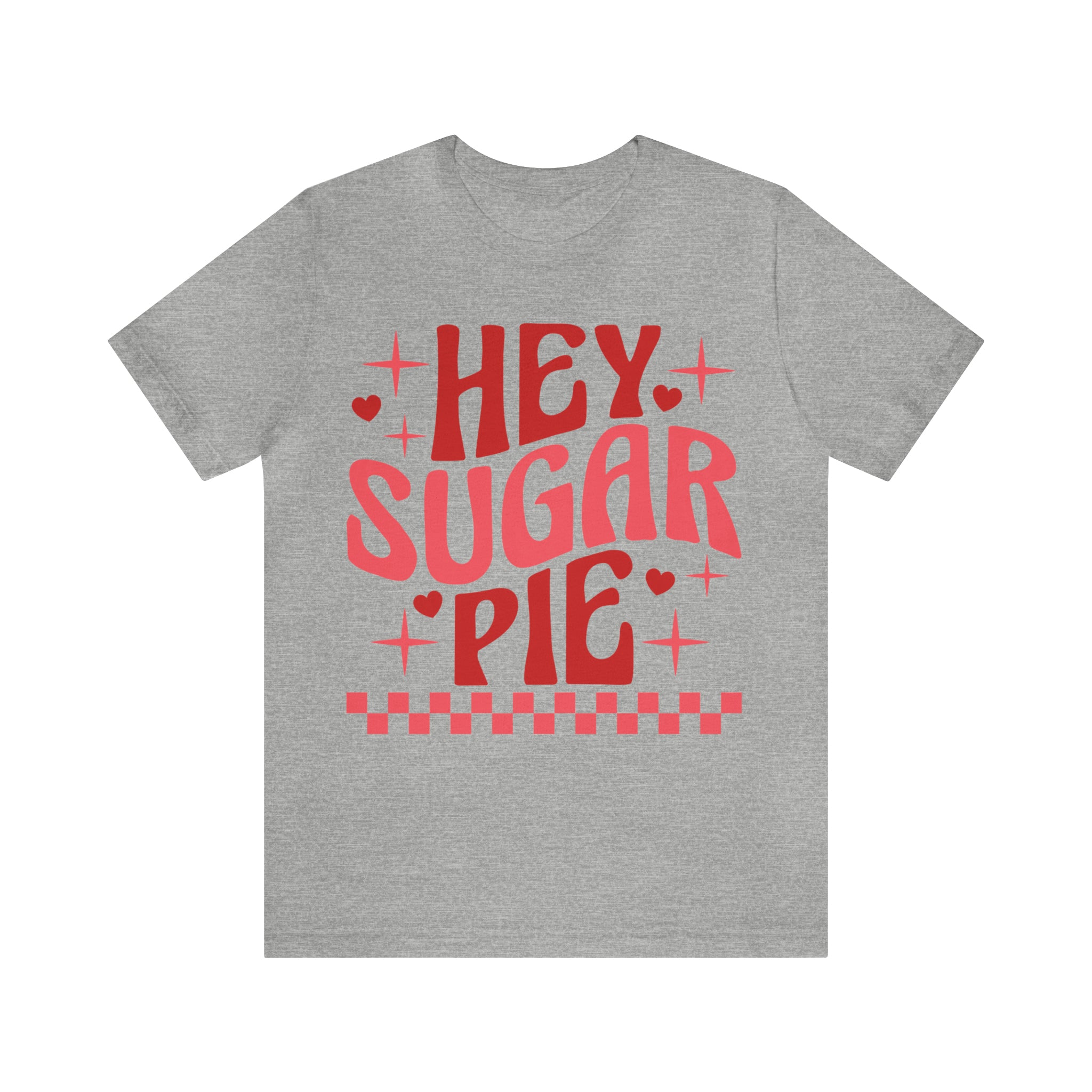 Retro Hey Sugar Pie Adult Unisex Jersey Short Sleeve Tee | Groovy Valentine's Day T-Shirt