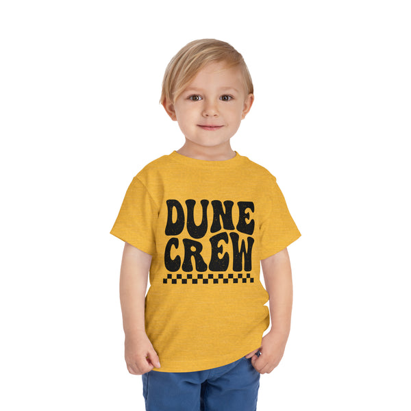 Retro Groovy Dune Crew Toddler Short Sleeve Tee | Kids Camping Family or Group Sand Dunes Camping Vacation Trip Toddler T-Shirt
