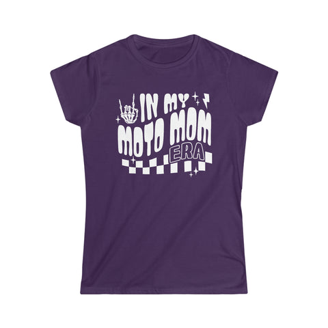 Ladies In My Moto Mom Era Softstyle Tee | Ladies Fit Race Day T-Shirt | Ladies MX Motocross Moto Mom Shirt