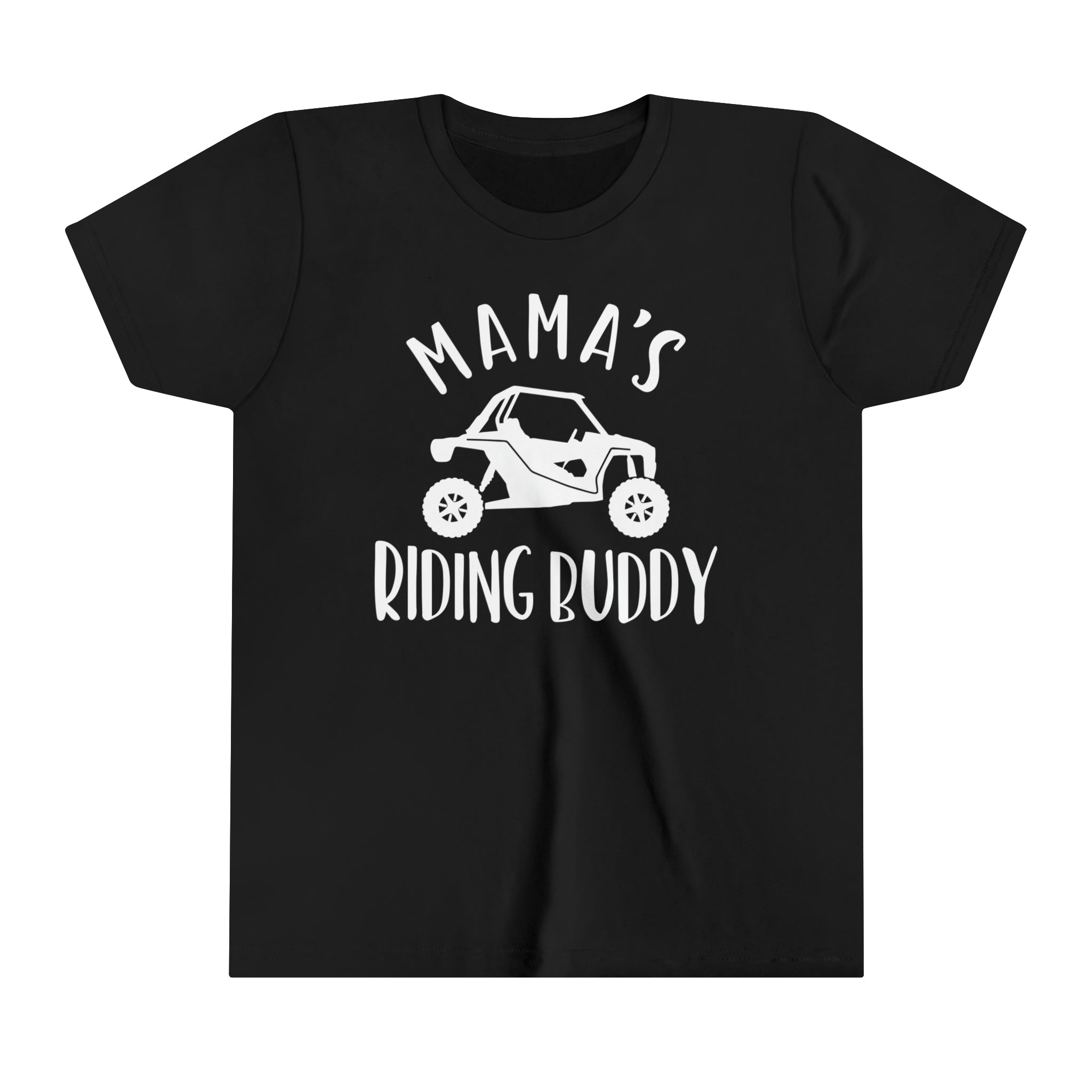 Mama's Riding Buddy Side By Side Youth Short Sleeve Tee | Kids UTV SxS Youth T-Shirt | SxS Offroad Muddin Ride Day Shirt