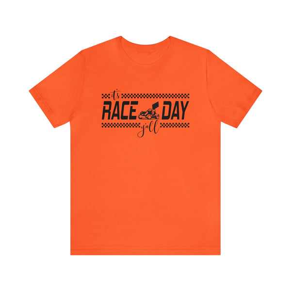 It's Race Day Y'all - Sprint Car Adult Unisex Jersey Short Sleeve Tee | MX Motocross Moto Races Shirt | Dirt Bike Racing Tee