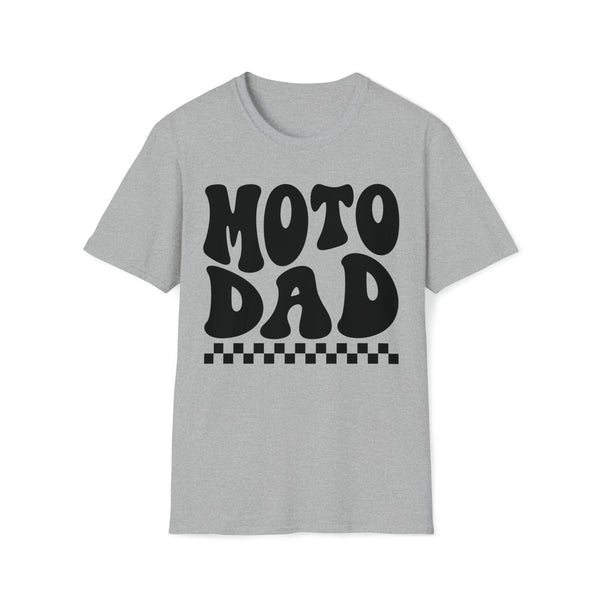 Groovy Moto Dad Adult Unisex Softstyle T-Shirt | Rad Moto Dad Race Day Shirt