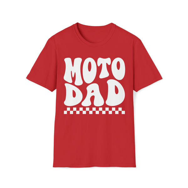 Groovy Moto Dad Adult Unisex Softstyle T-Shirt | Rad Moto Dad Race Day Shirt