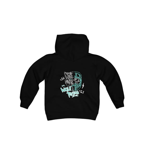 Wolf Racing Logo Youth Heavy Blend Hooded Sweatshirt