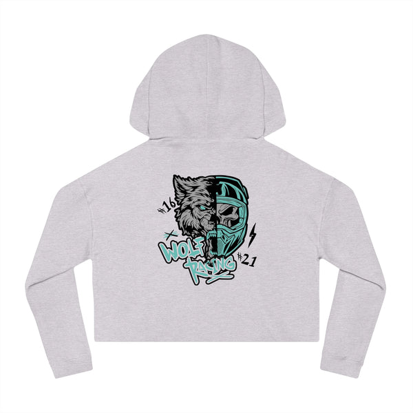 Wolf Racing Logo Women’s Cropped Hooded Sweatshirt