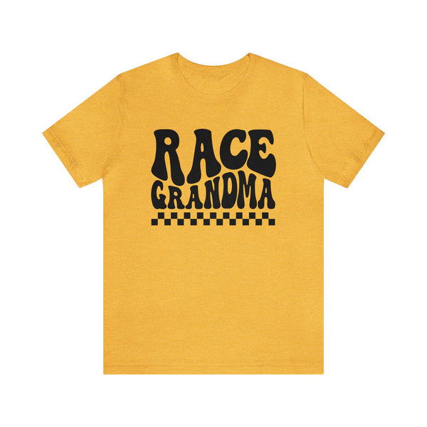 Groovy Race Grandma Adult Unisex Jersey Short Sleeve Tee | Race Family Shirt | SxS Moto Dirt Track Car Racing Shirts