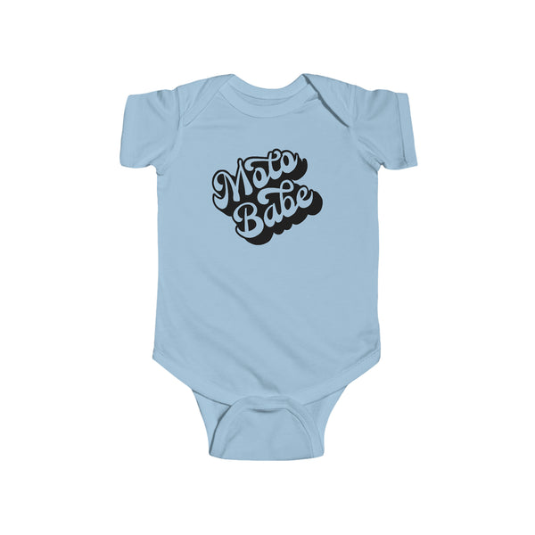 Moto Babe Infant Fine Jersey Bodysuit | Kids Moto Baby Bodysuit