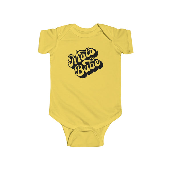 Moto Babe Infant Fine Jersey Bodysuit | Kids Moto Baby Bodysuit