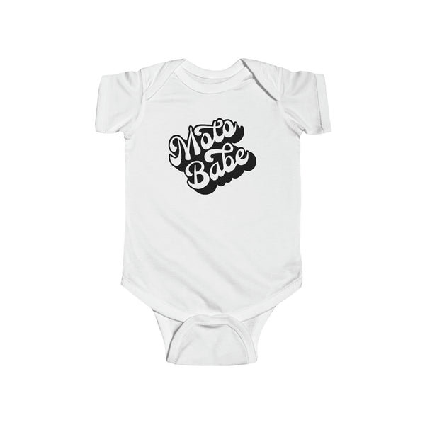 Moto Babe Infant Fine Jersey Bodysuit | Kids Moto Baby Bodysuit