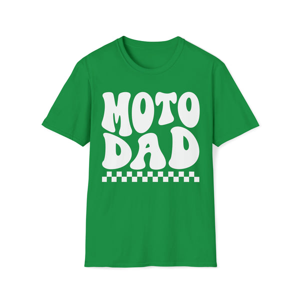 Groovy Moto Dad Adult Unisex Softstyle T-Shirt | Rad Moto Dad Race Day Shirt