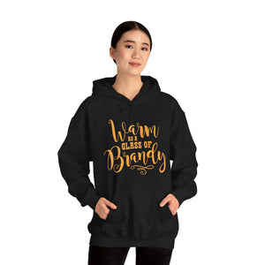 Warm as a Glass of Brandy Adult Unisex Heavy Blend™ Hooded Sweatshirt | Sassy Southern Country Girl Concert Music Festival Hoodie