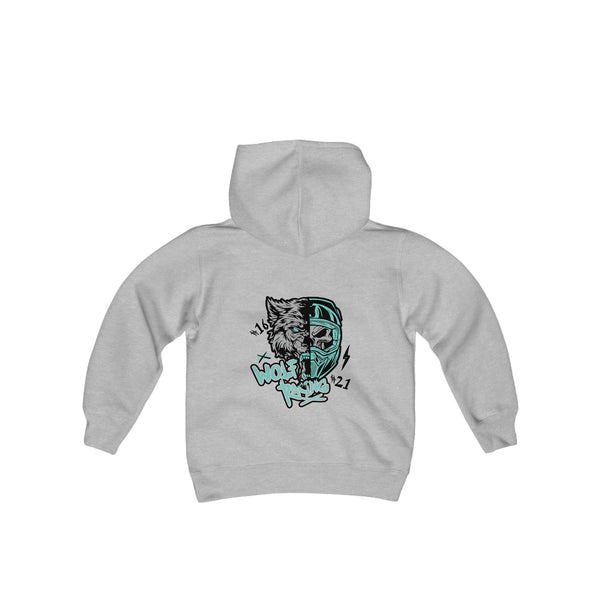 Wolf Racing Logo Youth Heavy Blend Hooded Sweatshirt