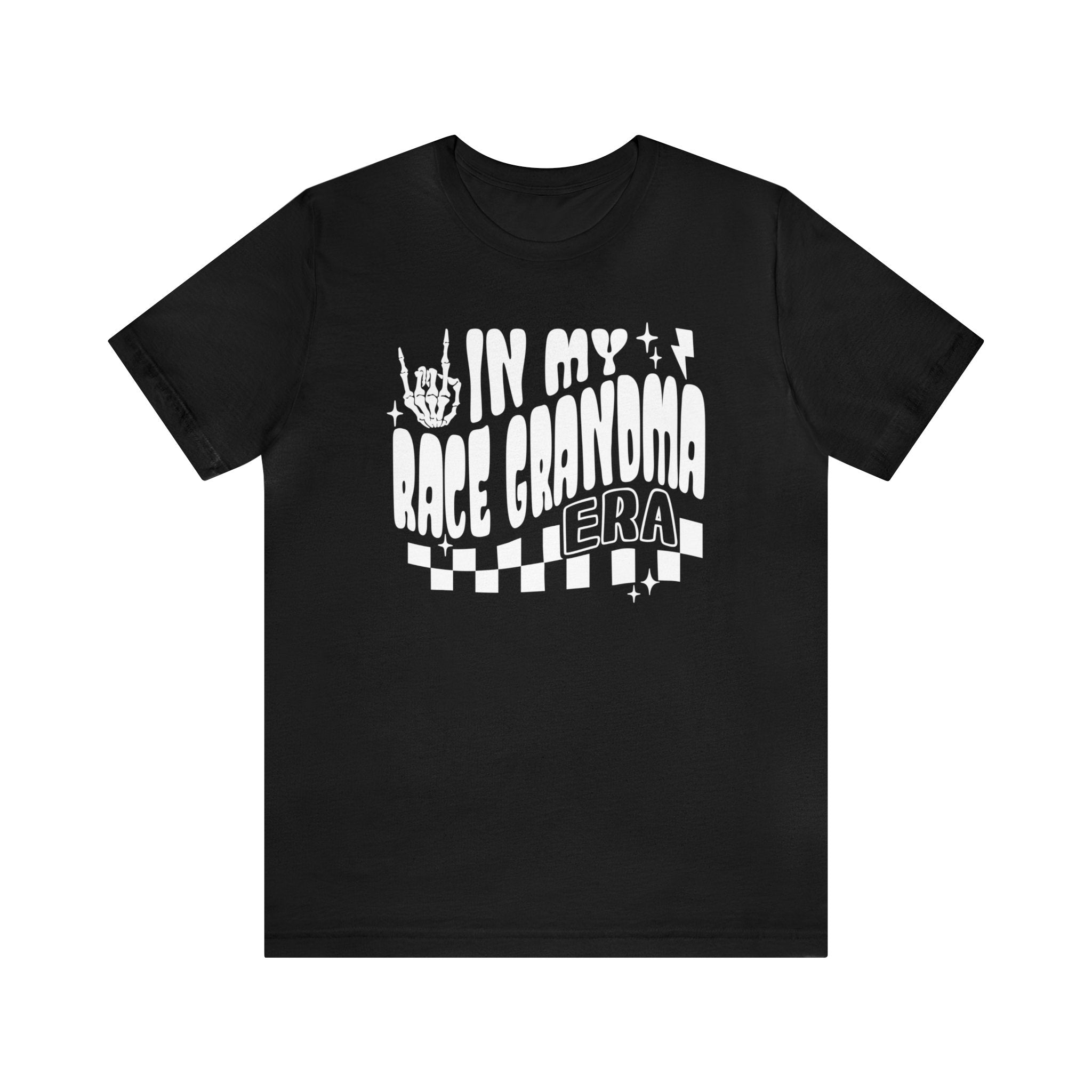 In My Race Grandma Era Adult Unisex Jersey Short Sleeve Tee | Race Grandma Pit Crew Race Day Shirt | Funny Dirt Track MX Racing Grandma Tee