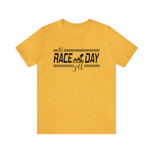 It's Race Day Y'all - Sprint Car Adult Unisex Jersey Short Sleeve Tee | MX Motocross Moto Races Shirt | Dirt Bike Racing Tee