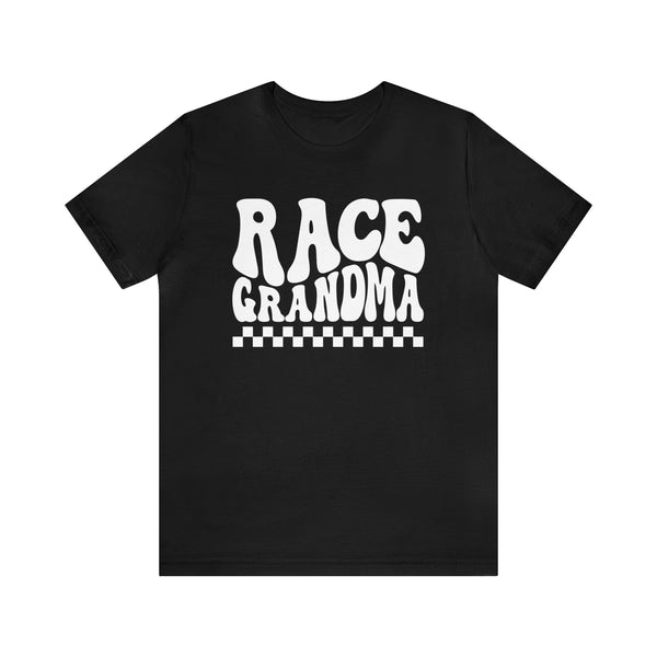 Groovy Race Grandma Adult Unisex Jersey Short Sleeve Tee | Race Family Shirt | SxS Moto Dirt Track Car Racing Shirts