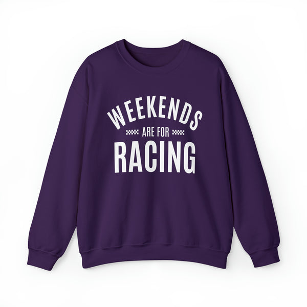 Weekends Are For Racing Adult Unisex Heavy Blend™ Crewneck Sweatshirt