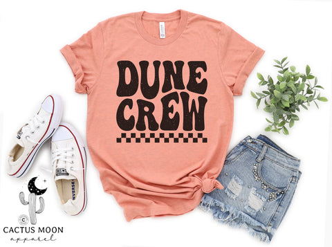 Groovy Dune Crew Adult Unisex Jersey Short Sleeve Tee | Dunes Camping Family or Group Shirts | SxS Moto ATV UTV Shirts