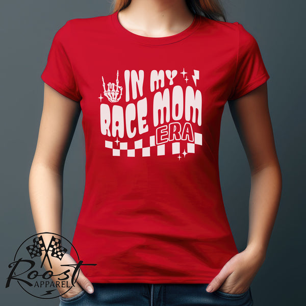 Ladies In My Race Mom Era Softstyle Tee | Ladies Fit Race Day T-Shirt | Ladies Race Day Race Mom Shirt